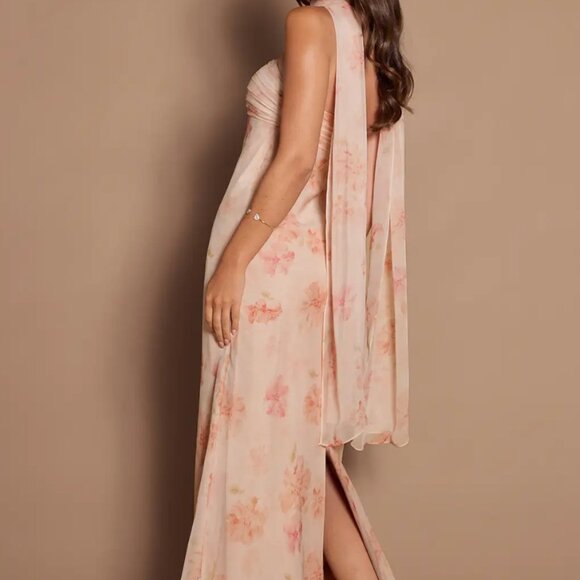 Azazie Atelier Maxi Dress - Pink Floral - Picture 3 of 7
